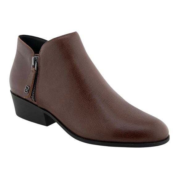 Aerosoles Women's Collaroy Leather Ankle Booties Brown Size 7